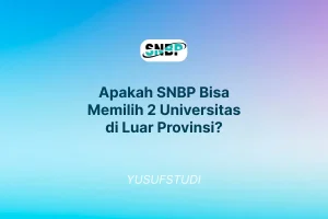 Apakah SNBP Bisa Memilih 2 Universitas di Luar Provinsi