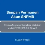 Kapan Simpan Permanen Akun SNPMB 2025