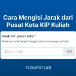 Contoh Menghitung Jarak dari Pusat Kota KIP Kuliah