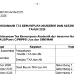 Jadwal TKA SMA/SMK 2026 Resmi Dirilis, Cek Update Terbarunya
