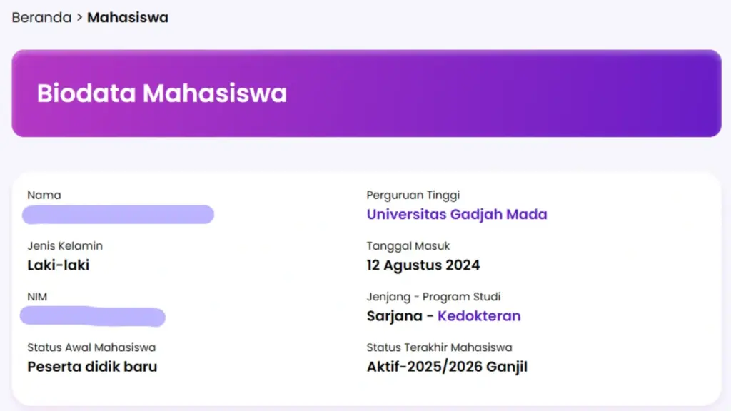 Status Kelulusan Belum Lulus dan Masih Aktif Kuliah